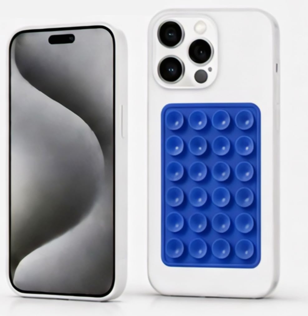 Dev Case Hub Hands-Free Silicone Suction Mobile Holder Pad – Anti-Slip Grip Mat for Mirror (Navy Blue, Universal Compatibility for All Smartphones)-image-12