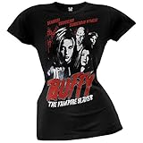 Ripple Junction Buffy the Vampire Slayer Vintage Horror Poster Junior T-Shirt Medium Black