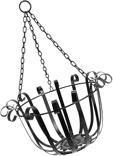 VALICLUD Iron Hanging Flower Pot Holder Wall Mounted Plant Hanger with Sturdy Iron Material and Modern Design, Suitable for Living Room and Garden Use, for Hanging Flowerpot Baskets