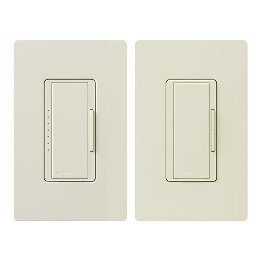 Lutron Maestro LED+ Digital Dimmer Kit for Dimmable LED, Halogen and Incandesent Bulbs | 150-Watt, Multi-Location | MACL-153M-RHW-AL | Almond