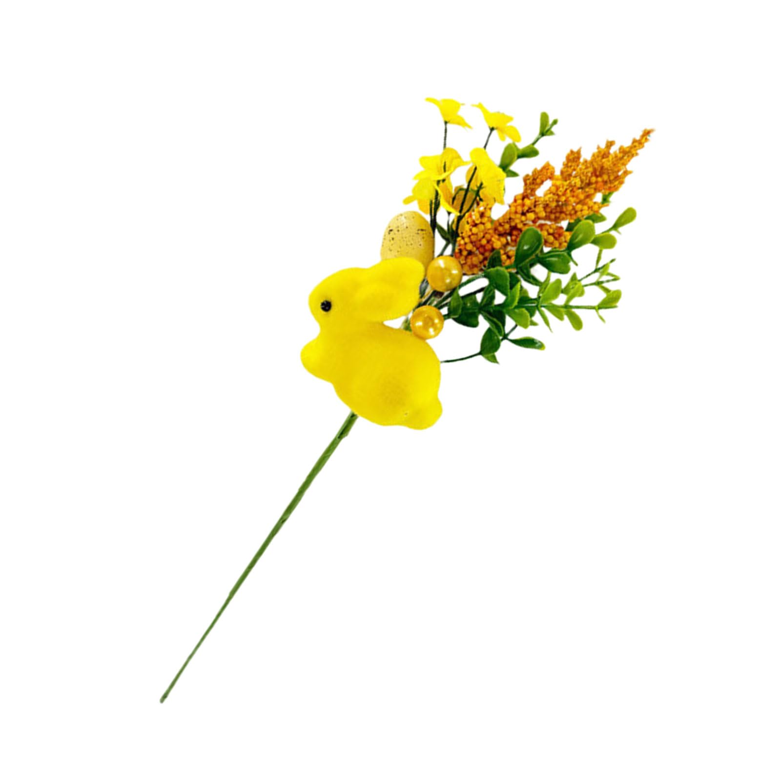 NEWFT User Friendly Fabric Foam Easter Decoration Rabbits Stick For Multipurpose Use In Various Festival Occasion