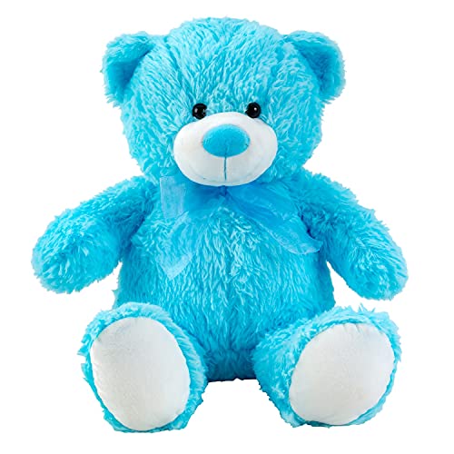 Teddybär Blau mit Schleife 50 cm Kuscheltier Teddy