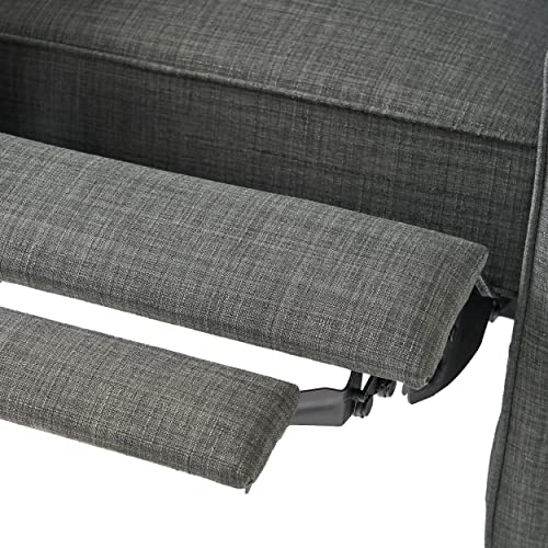 Sillón Reclinable Gris Mimbre Estructura Sólida miniatura 5