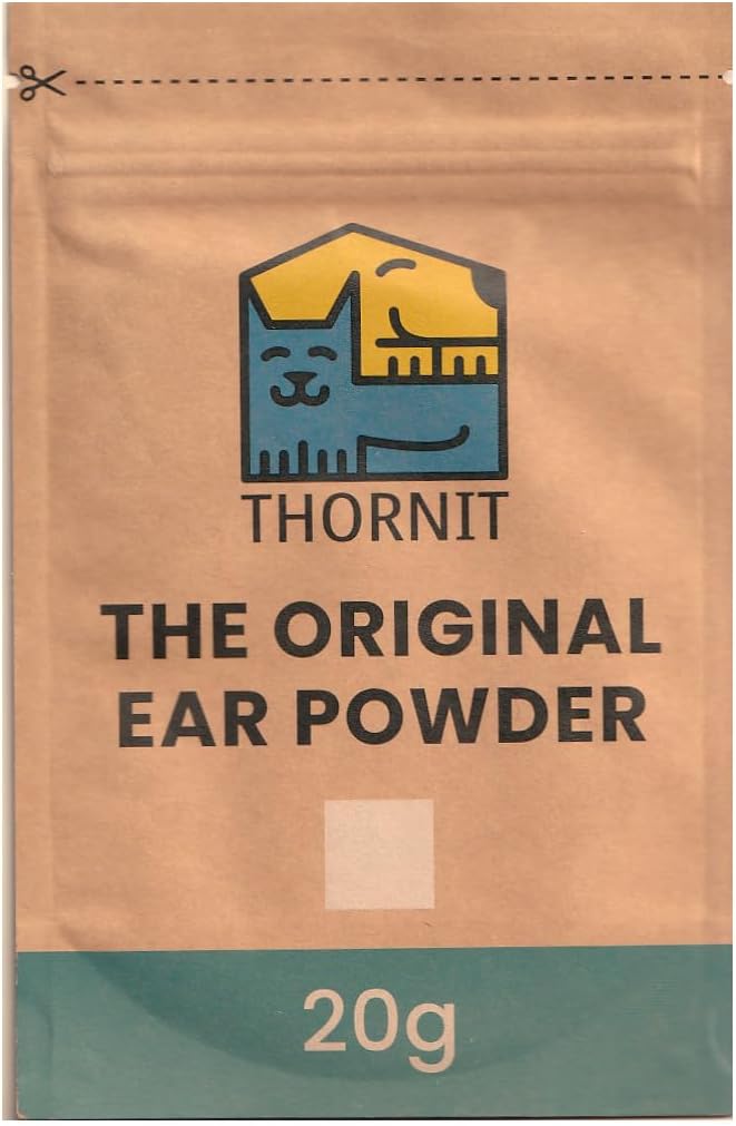 Original Ear Powder 20g - now in a New Recycleable, Easy To Use Pouch - Stop Itchiness, Head Shaking and have a Happy Pet