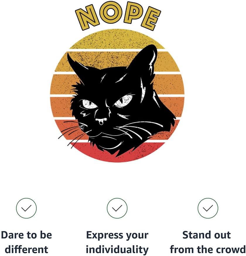 Cat Nope Racerback Cropped Tank - Colorful Women's Tank - Graphic Tank Top - Heather Dusty Blue, S