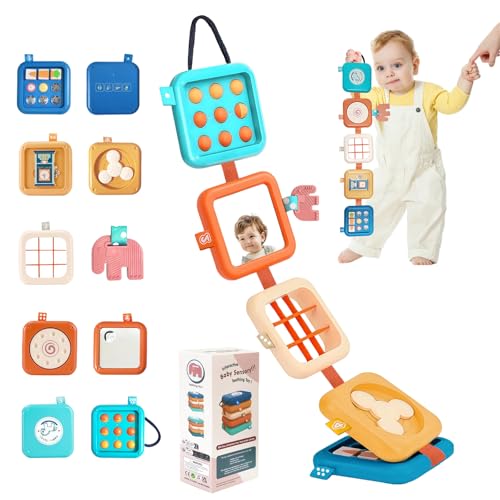 JIDAYOEU Cube D'activité Bébé, Jouet Éducatif D'activité et de Développement, 8 en 1 Jouets...