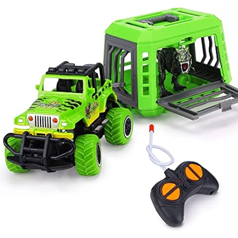 Remote Control Cars for Kids Age 2 3 4 5 6, Monster Truck Toys Dinosaur Toys for Boys Age 2-6 Boy Birthday Gifts Easter Gifts for 2-3-4-5-6-7-8 Year Olds Boys Girls Kid Toy Cars RC Car Presents Cover