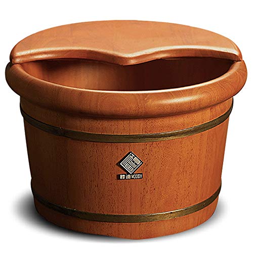 Bañera de madera para pies grande para pedicura y spa