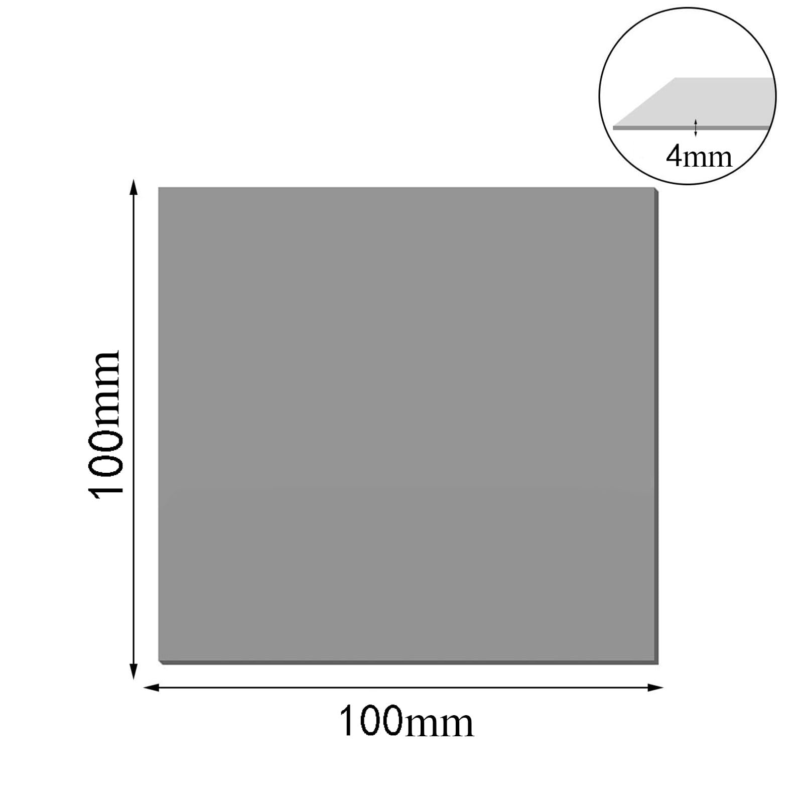 2 pezzi di lamiera di alluminio 6061 T6 - piastra di alluminio piatta e liscia da 14 mm di spessore con pellicola protettiva for artigianato e industria(100x100x14mm)