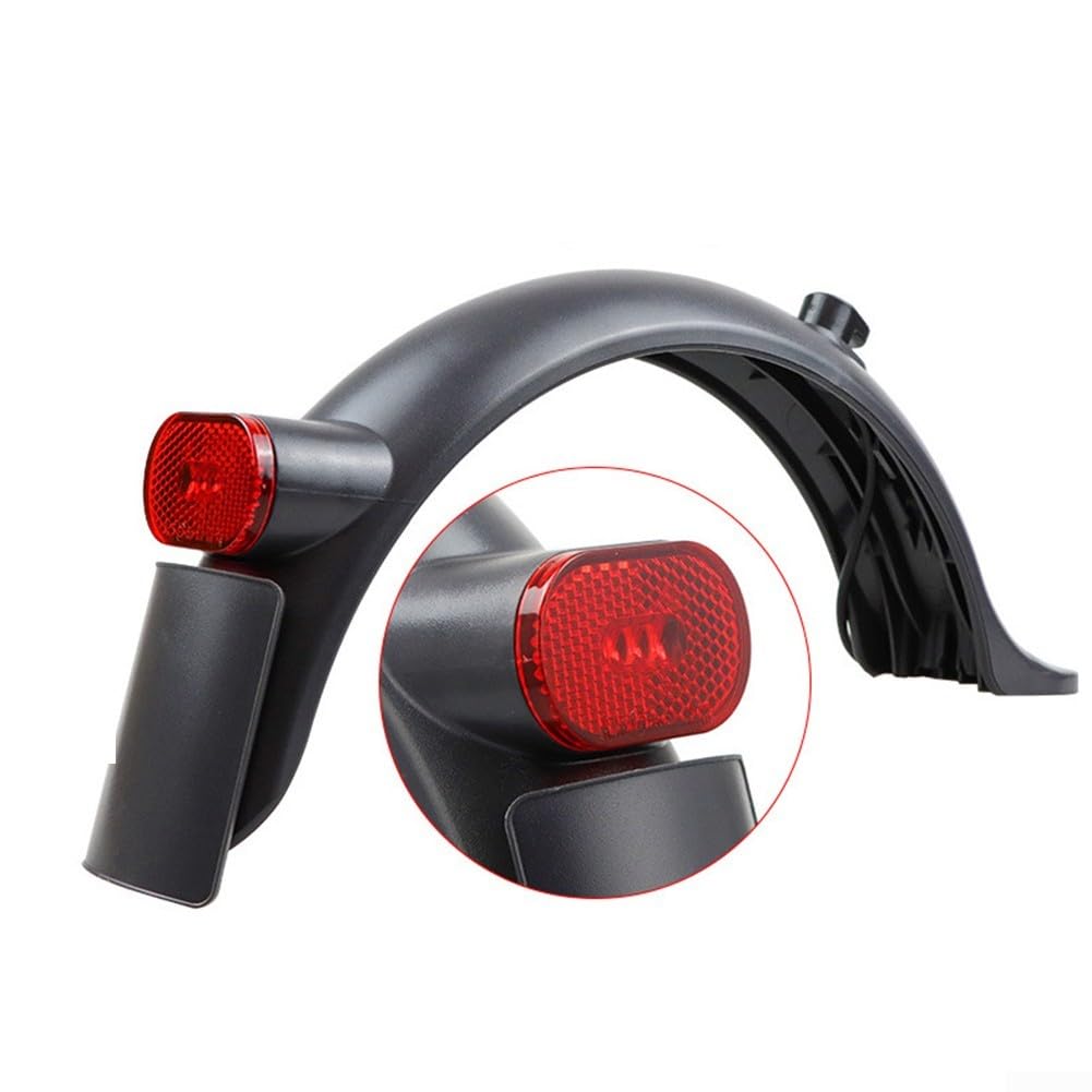 Guardabarros trasero para scooter eléctrico Xiaomi Pro 2 con luz trasera LED integrada que te mantiene seguro y limpio en paseos (negro)