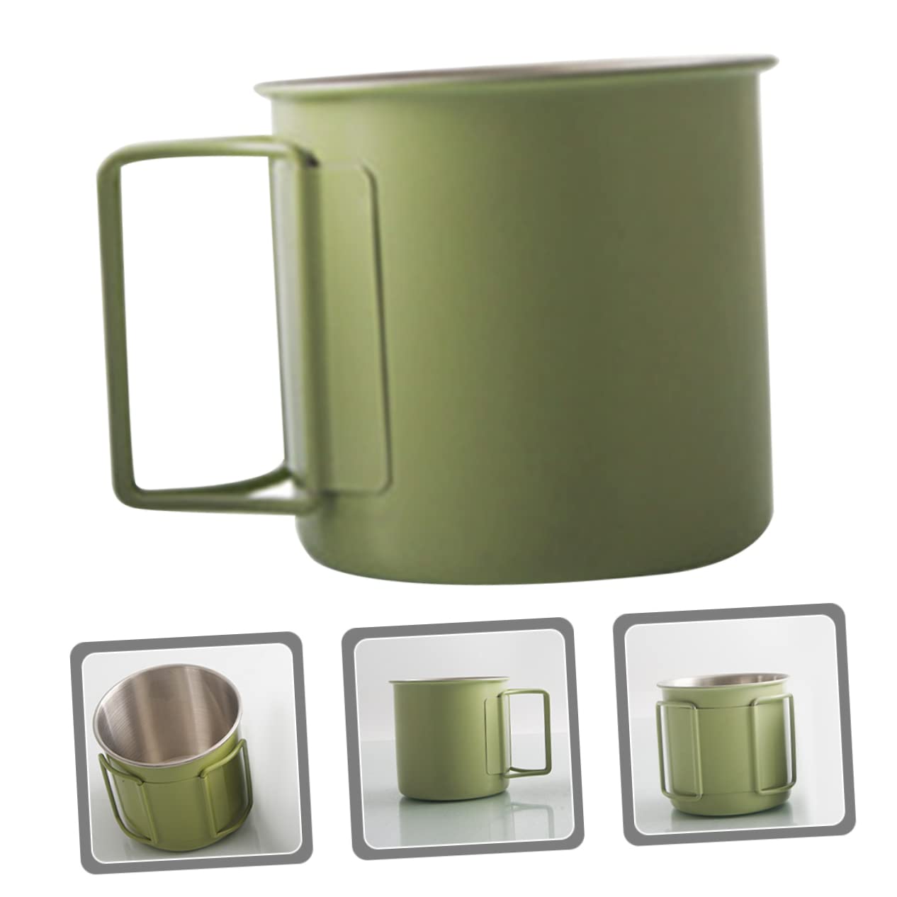 Toddmomy 4 Tazas Para Acampar Al Aire Taza Para Fogata Tazas De Café Para Acampar Botella De Cuello De Cisne Taza De Camping Esmaltada Tetera Para Acampar Jarra De Café Frío