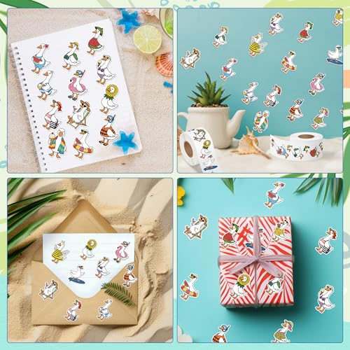 Save on 1000Pcs Summer Silly Goose Stickers - Waterproof Decals