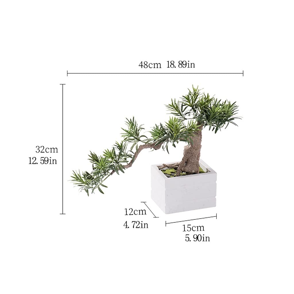 Piante finte Bonsai Artificiale Albero Simulazione Benvenuto Cedro Bonsai Casa Soggiorno Decorazione Marmo Vaso di Fiori Simulazione Piante Verdi Simulazione Simulati