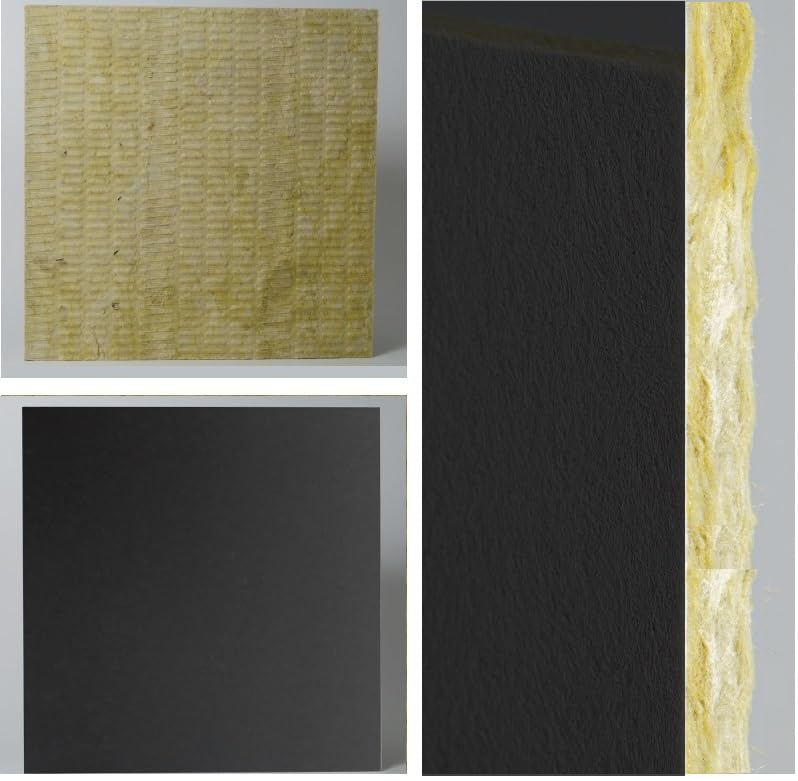 Pannelli per controsoffitto in LANA DI ROCCIA 600x600x20 mm STAR ROCK BREEZE Confezione da 15 Pz. - 5,40 Mq IN APPOGGIO - Colore Nero | Colore Nero