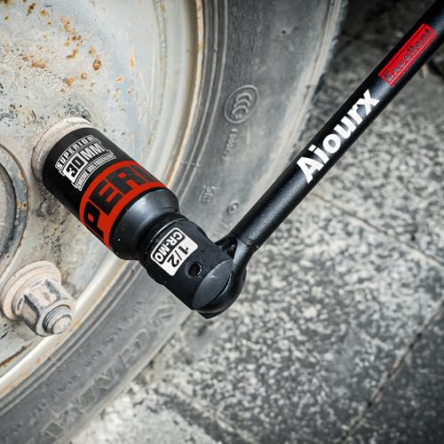 Image of 1 /2 inch Drive 32 Inch Breaker Bar, Heavy Duty Head, Premium Chromium-Molybdenum Steel, Laser Etched Marking, for Grip and Break Loose Tight Bolts, Nuts