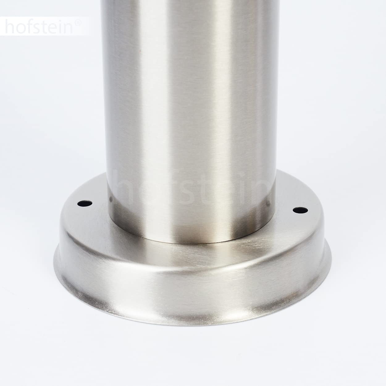 Lampe d'extérieur Sessa, lampe de socle moderne en métal/plastique en nickel mat/blanc, lampe d'allée 80 cm, lampe de jardin avec E27, éclairage de jardin IP44, ampoule(s) non incluse(s)