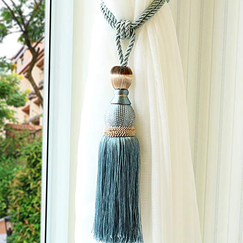 image for POLARHAWK Curtain Tiebacks, 4 Pack Decorative Curtain Holdbacks Holder