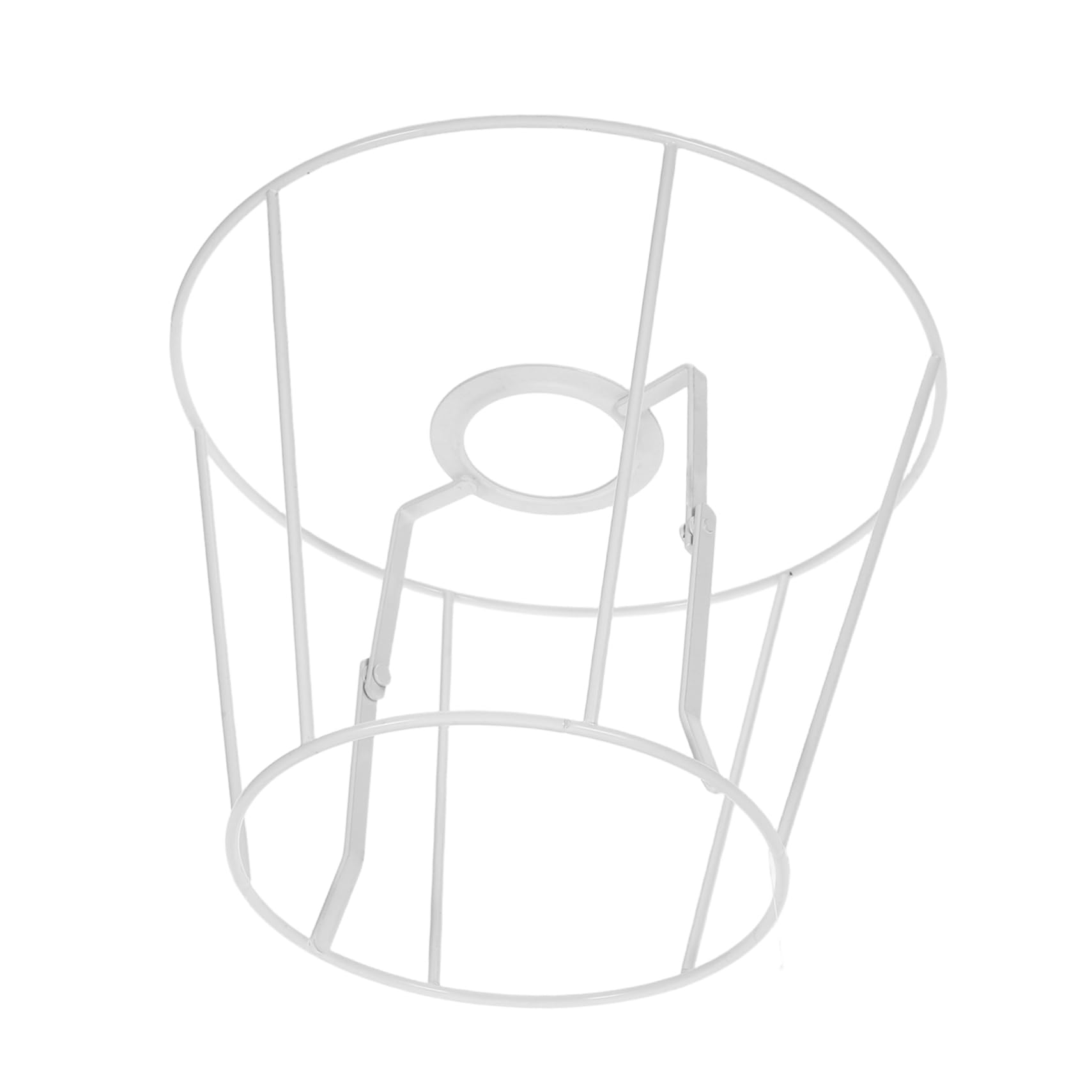 Rénovez vos lampes cassées avec l'armature d'abat-jour ronde en métal blanc