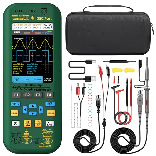 BSIDE O7 Oscilloscope Portable 2 Canaux 25MHz