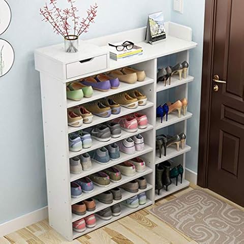M-YN Shoe Storage Cabinet Wooden Boots Stand Racks Organizers Unit Ideal Cover