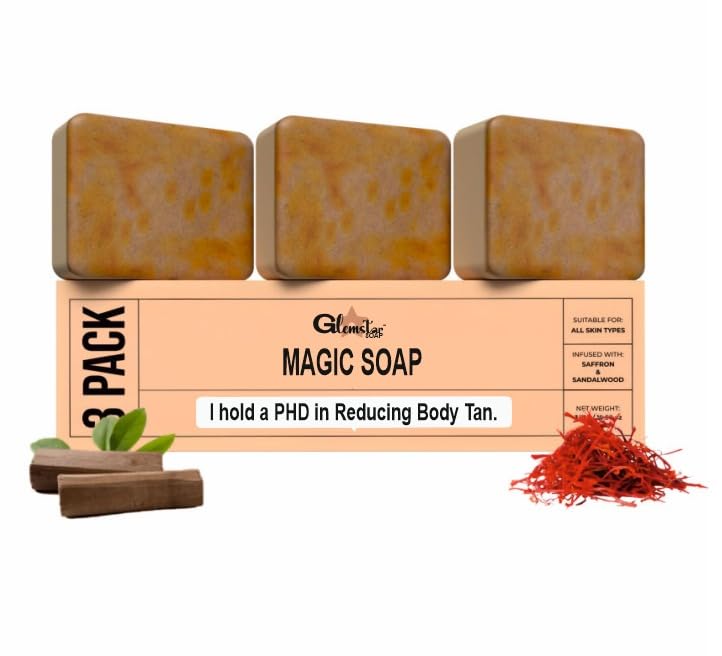 GLEMSTAR Ghar Bar Magic Bath Soap, 3 Pack of 3 · 100 g (300 g total) - Image 1
