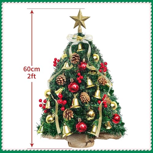Mini Weihnachtsbaum Kogxscej – Künstlicher Tischbaum mit 40 cm