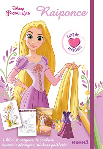 Disney Princesses - Raiponce - Coup de coeur créations - Kit mode avec coloriage et stickers - Dès 5 ans