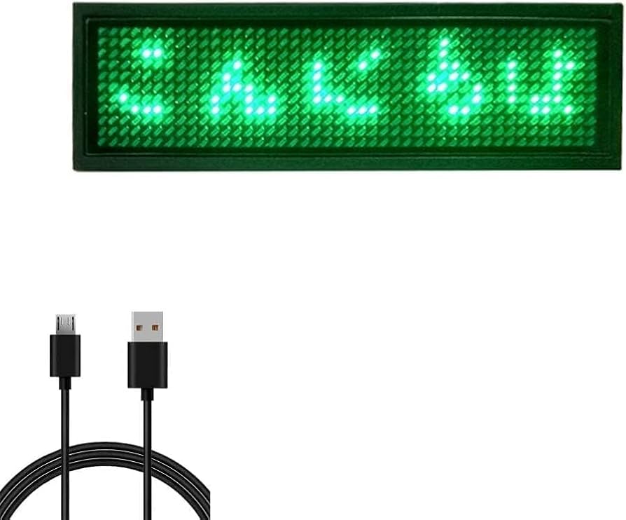 Amazon.co.jp: LEDネームプレート 電子名札 小型LED電光掲示日本