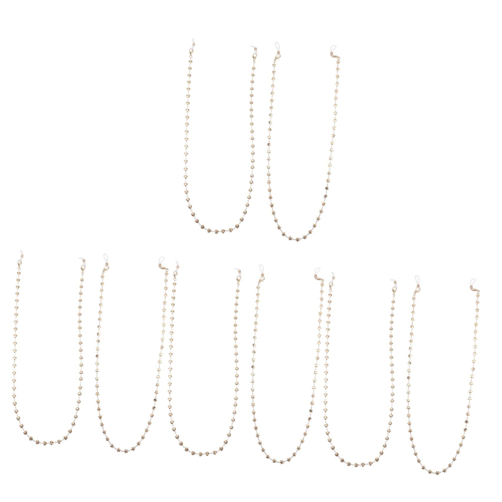 Healeved Herzförmige Brillen Kette Legierung Antirutsch Sonnenbrillen Lanyard Dekorative Brillen Schnur Für Lesebrillen Und Masken