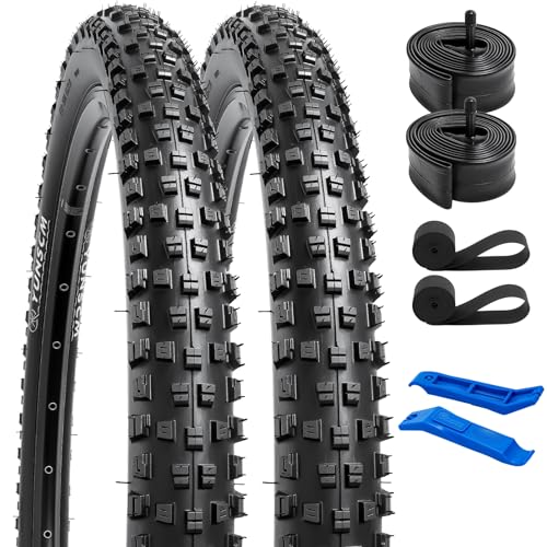 YUNSCM 26x2.35 Lightweight Bike Tires (ETRTO 60-559) 60TPI Nylon Anti-Puncture Protection and 26