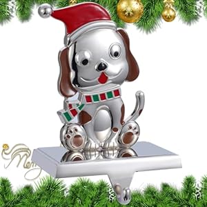 Stocking Holders for Mantel, Silver Metal Dog Christmas Stocking Holder for Mantle Christmas Stocking Hangers for Mantel Stocking Hooks for Fireplace Stocking Holders for Christmas Decoration (Dog) Stocking Holders for Mantel Silver Metal Dog Christmas Stocking Holder for Mantle Christmas Stocking Hangers for Mantel Stocking Hooks for Fireplace Stocking Holders for Christmas Decoration Dog