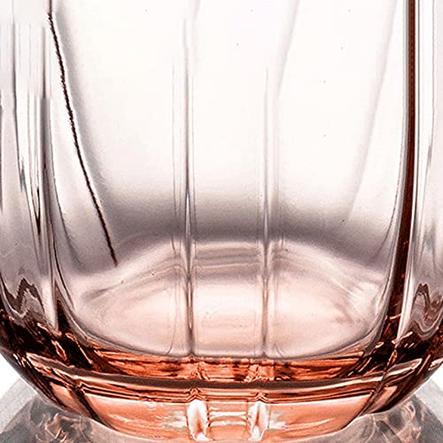Set de 4 vasos de vidrio color morado 13 oz miniatura 7