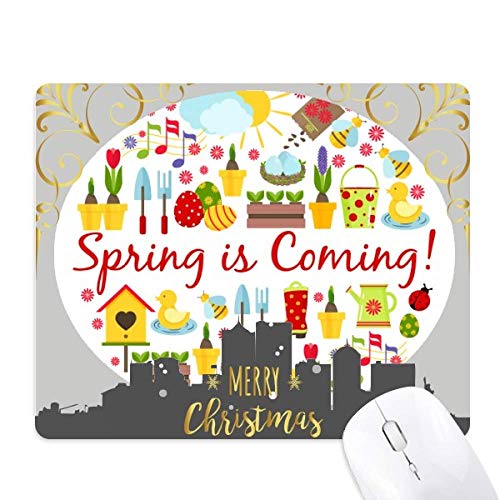 Tapis de souris antidérapant en caoutchouc motif canard festif pour bureau