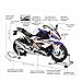 HTLNUZD 1/6 S1000RR Alloy Motorcycle Model with Light & Sound Effects, Ignition & Smoke Spray Simulation Desk Decor Adult Enthusiasts Gift