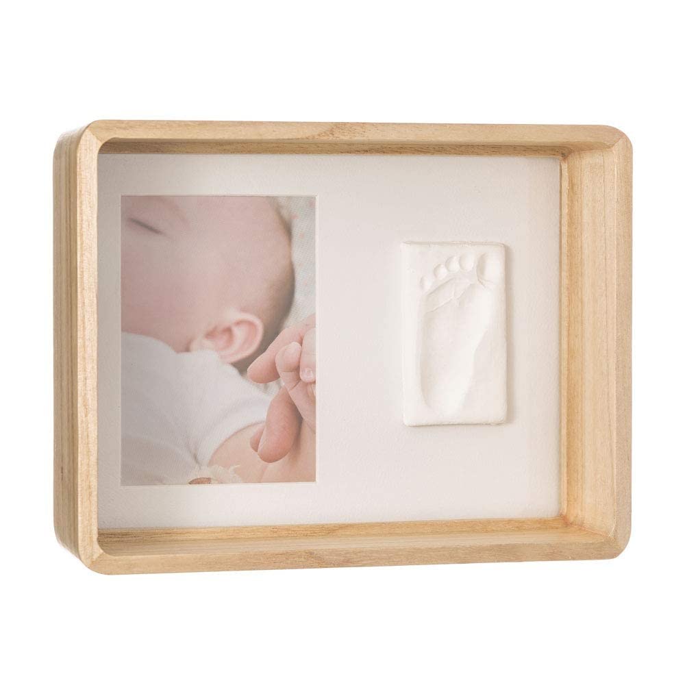 Baby Art My Sweet Print Marco de fotos de madera con kit de huellas de bebé, portafotos para bautizo, original idea de regalo para nacimiento, color madera