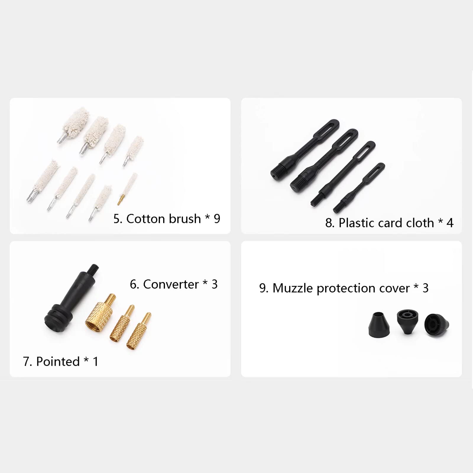 Generic Kit Pulizia Pistola Universale, 55 Pezzi per Pistola Fucile Pistola Ad Aria Compressa Pistola A Spruzzo Fucile Fucile Canna da Fuoco Manutenzione Pulizia Set con Custodia Portatile