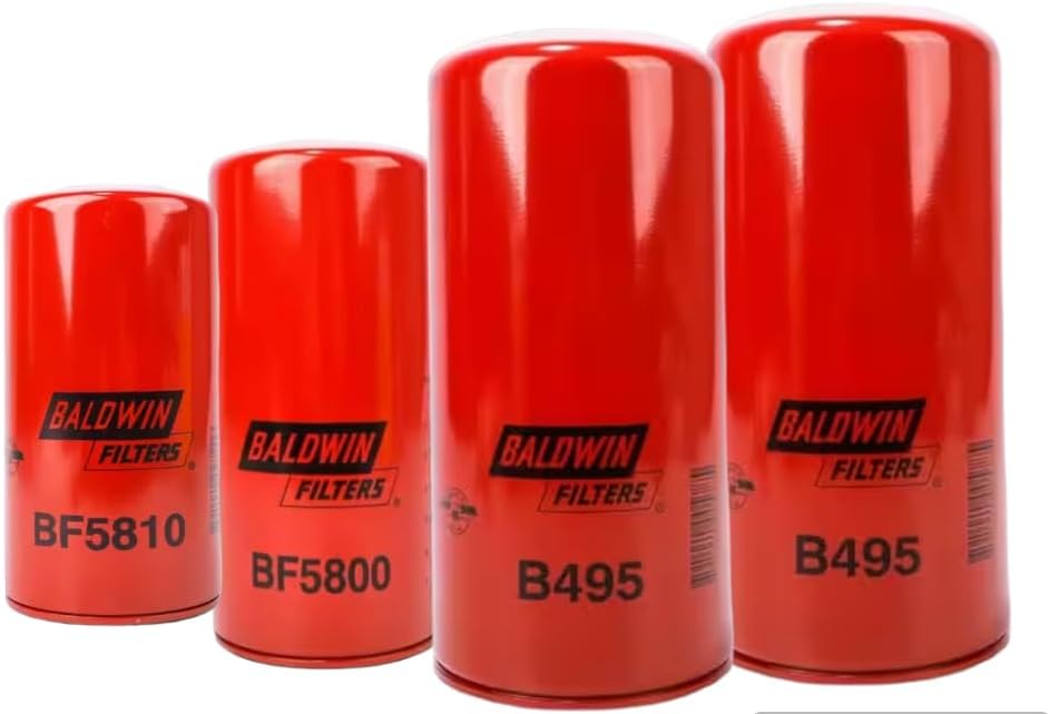 B495 BF5800 BF5810 Detroit Series 60 Filter Kit- w/ 2 spin-on Fuel Filters Replaces 23530573 x2, 23530706, 23530707