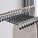 Hosenbügel aus Metall, 10 Stück Kleiderbügel Klammerbügel für Hosen Socken Röcke, 30cm Anti-Rutsch, Verchromt,Rockbügel Hosenspanner mit Clips, Hohe Belastbarkeit