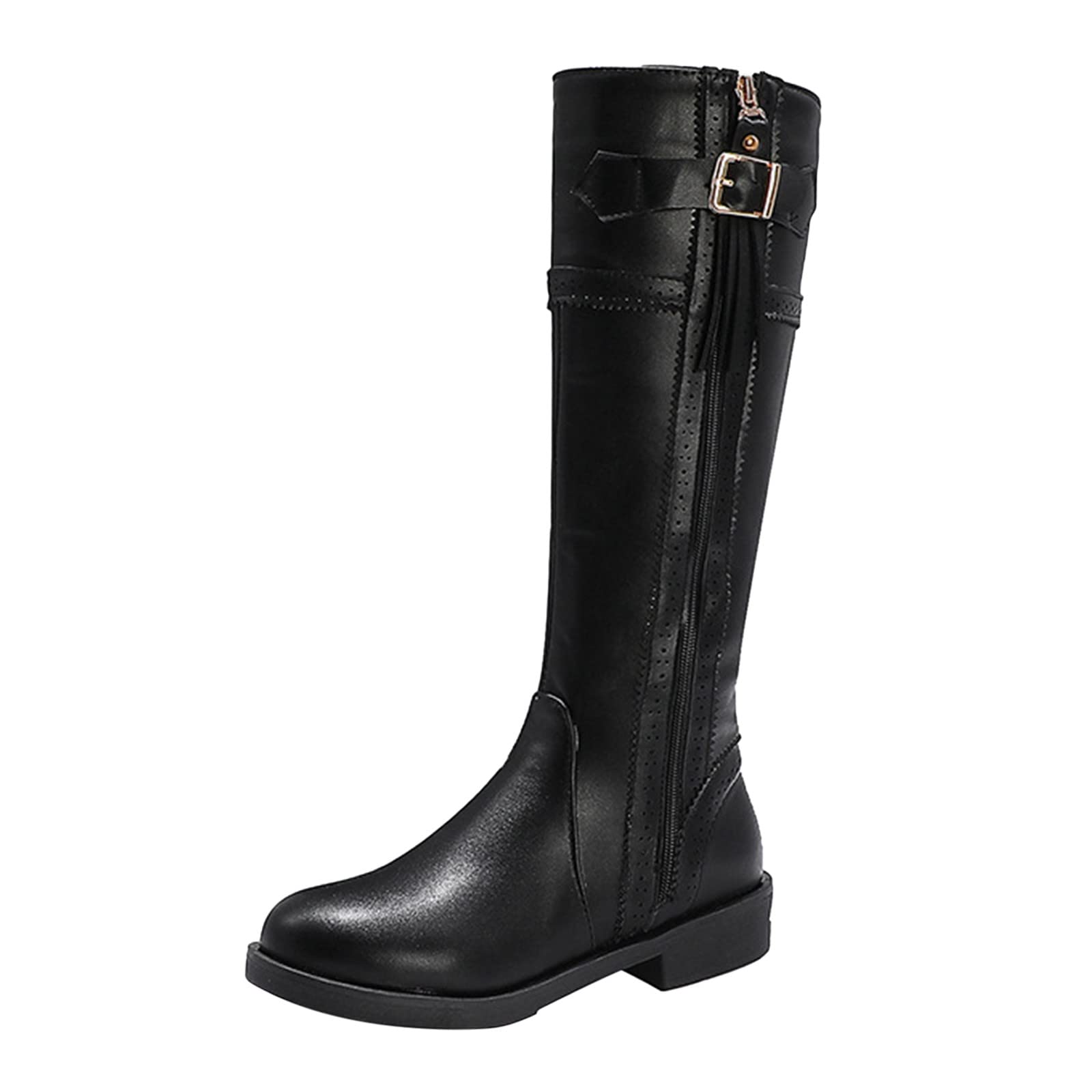 NUSGEAR 2023 Botas altas para Mujer, clásicas Botas por encima de la rodilla Muslo Invierno Elegante Elástico PU Botas de tacón alto Vintage Botas de Jinete Casual Moda Fiesta club Cómoda Zapatos