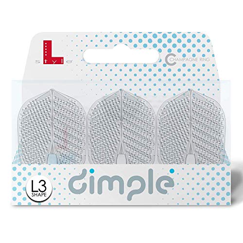 Lstyle l3 pro dimple Dart-Flights, klein, standardform: geformt, Kunststoff und leicht, Set ? transparent
