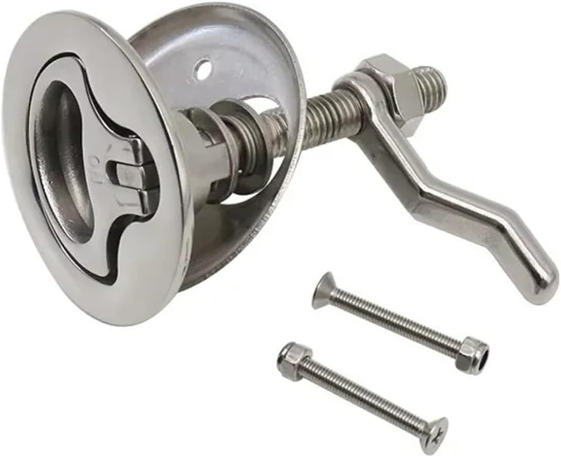 316 Stainless Steel Ship Suitable for Box Deck Hatches Rotating Pull Ring Door Lock and Floor Buckle 1Pcs