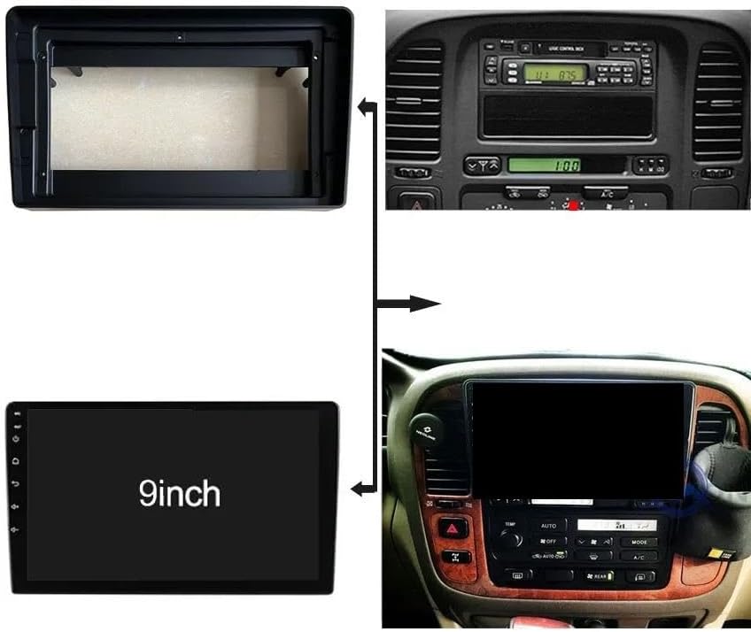 ステレオパネルダッシュ カーラジオフレームキット ダッシュパネルマウント アンドロイド ヘッドユニット フェイシア トリムベゼル に