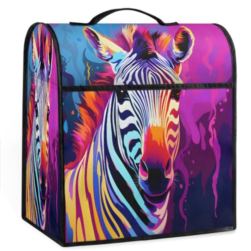 Coffee Maker Cover Zebra Animal Kitchen Appliance Covers Small Appliance Covers Blender Cover Juicer Cover Dust Covers for Kitchen Appliances with Top Handle and Pockets,Washable,C458