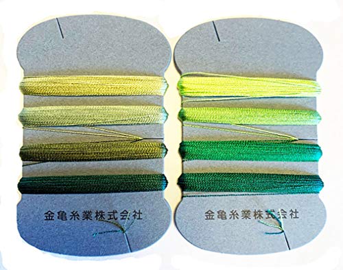 Hilo de seda Kinkame 100 wt color verde sage miniatura 2