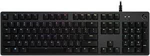 Logitech G 512 Mechanical Gaming Keyboard, RGB LIGHTSYNC, Backlit Keys, GX-Touch Brown, Aluminum Alloy, Customizable F Keys, USB Passage, QWERTY PT Layout - Carbon/Black