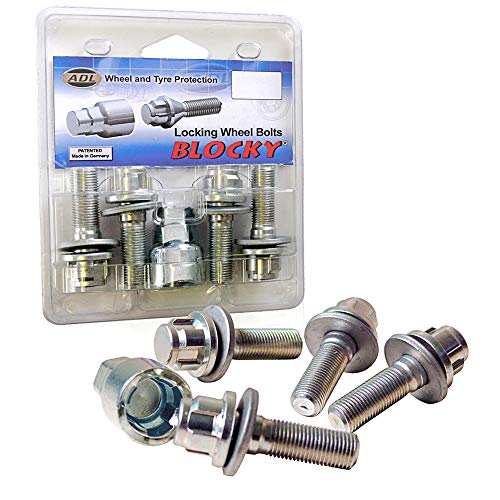 Blocky BL B425 Tornillos para Ruedas M14 x 1,50, Cónicos 60°, con 25 mm Longitud de la Rosca