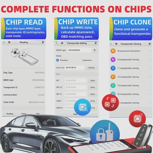 Autel MaxiIM KM100 Key Fob Programming Tool, Lifetime Free Updates, 2024 Newest Lite of IM508 IM608 Key Programmer, 99% OBD IMMO Keys, 60s Key Creation, with 2PCS Smart IKEYs, Chip Read Write Clone