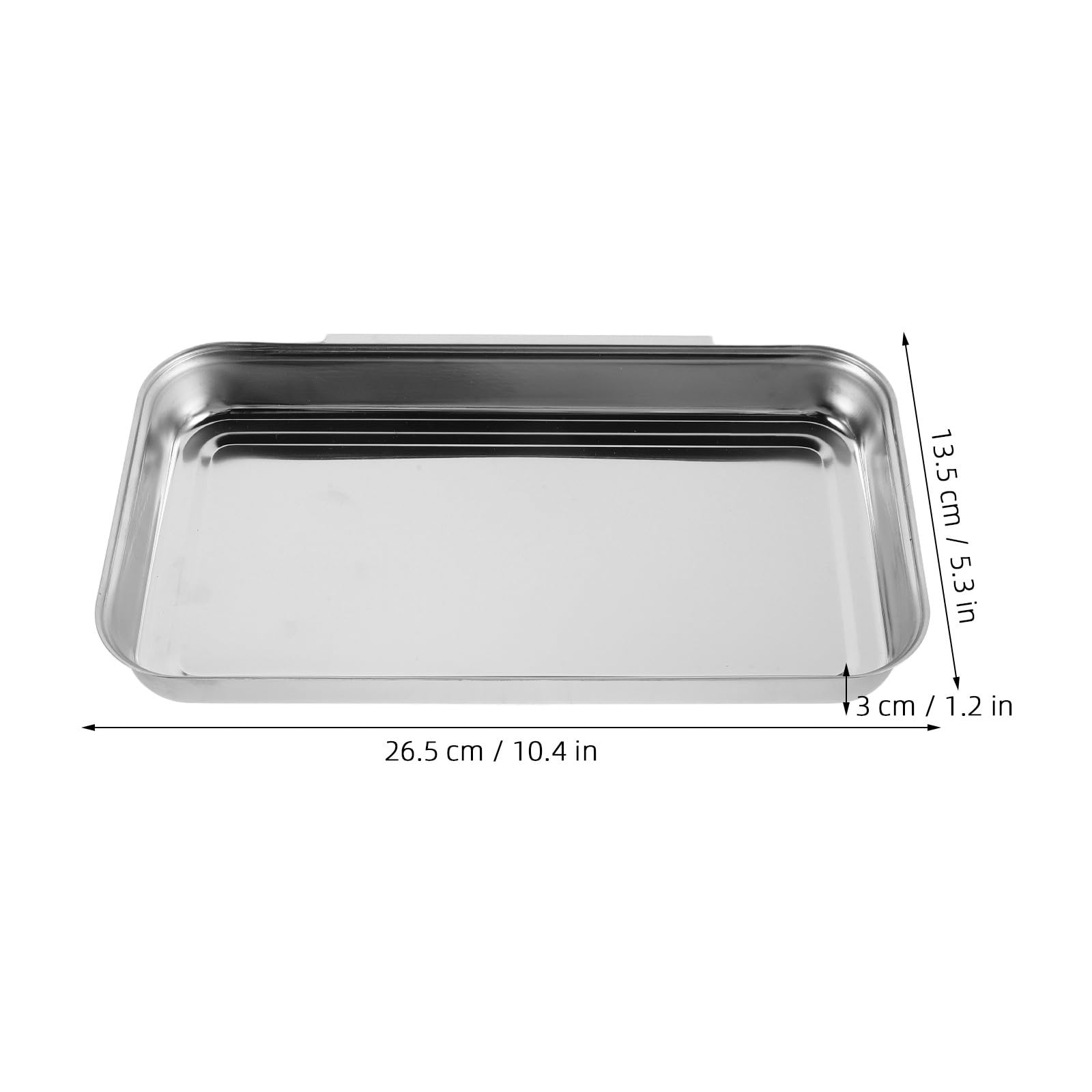 INOOMP Lot de 3 plateaux à paner en acier inoxydable, bacs de préparation