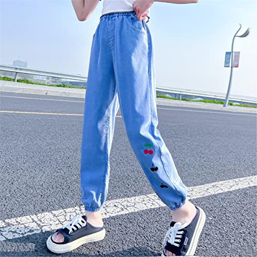 Big Girls Kids Wide Straight Leg Pants Jean Denim Pants Cool Sport Casual Loose Fit Street Jeans Trousers3