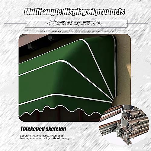 Toldo plegable francés rojo 100x60cm retráctil impermeable con protección solar UV 7